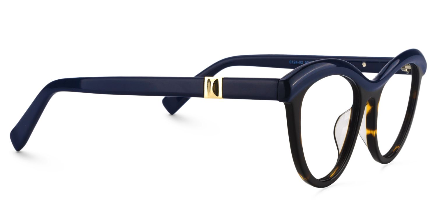 Cat Eye Blue Glasses | ZEELOOL UK4