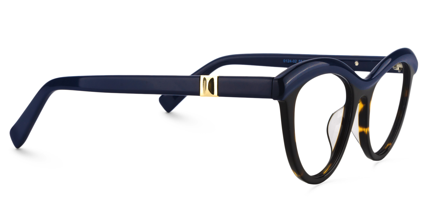 Cat Eye Blue Glasses | ZEELOOL UK4