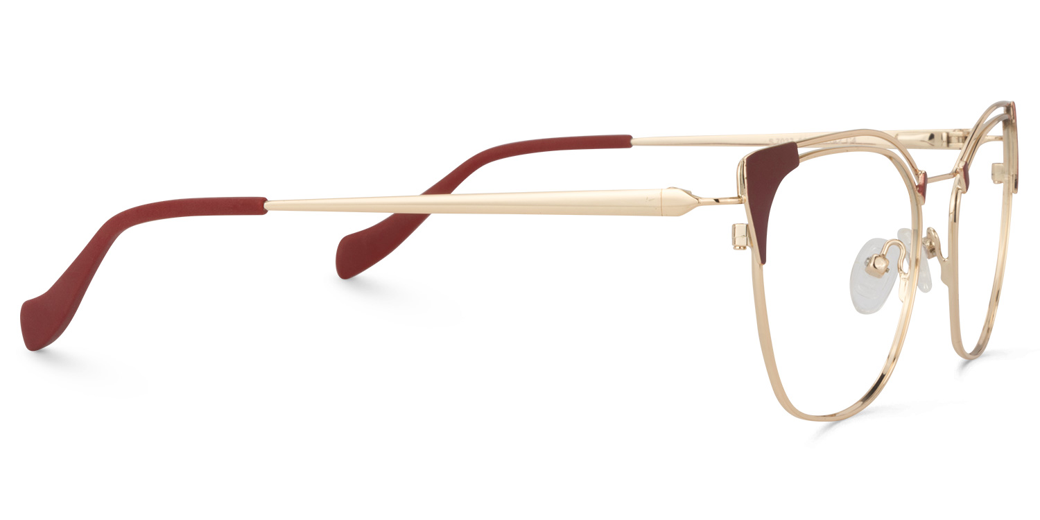 Cicero Square Dark-Red Glasses4