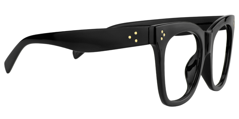 Gordon Rectangle Black Glasses4