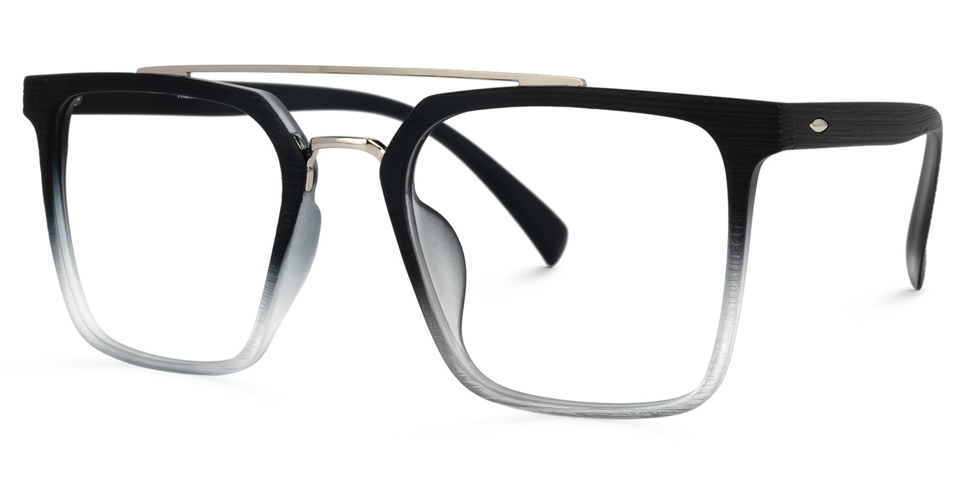 Shumac Square Black-Clear Glasses | ZEELOOL UK1