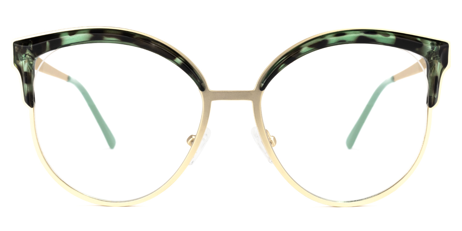 Laureano Browline Green-Tortoise Glasses | ZEELOOL UK0