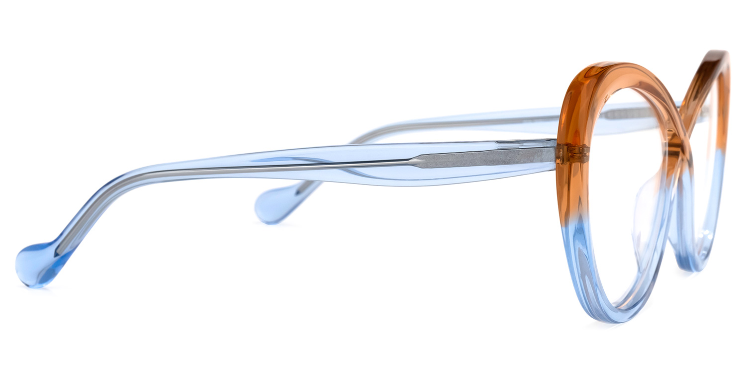 Charde Geometric Blue Glasses | ZEELOOL UK2