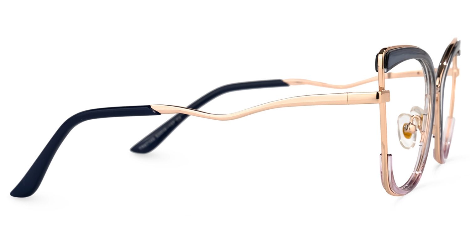 Benika Cateye Blue-Purple Glasses | ZEELOOL UK2