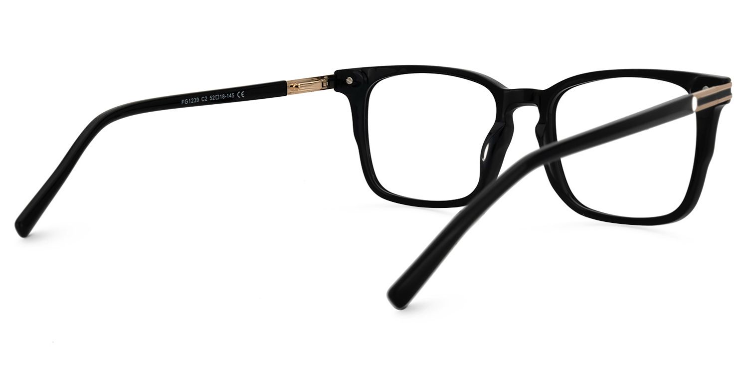 Kornelia Square Black Glasses | ZEELOOL UK3