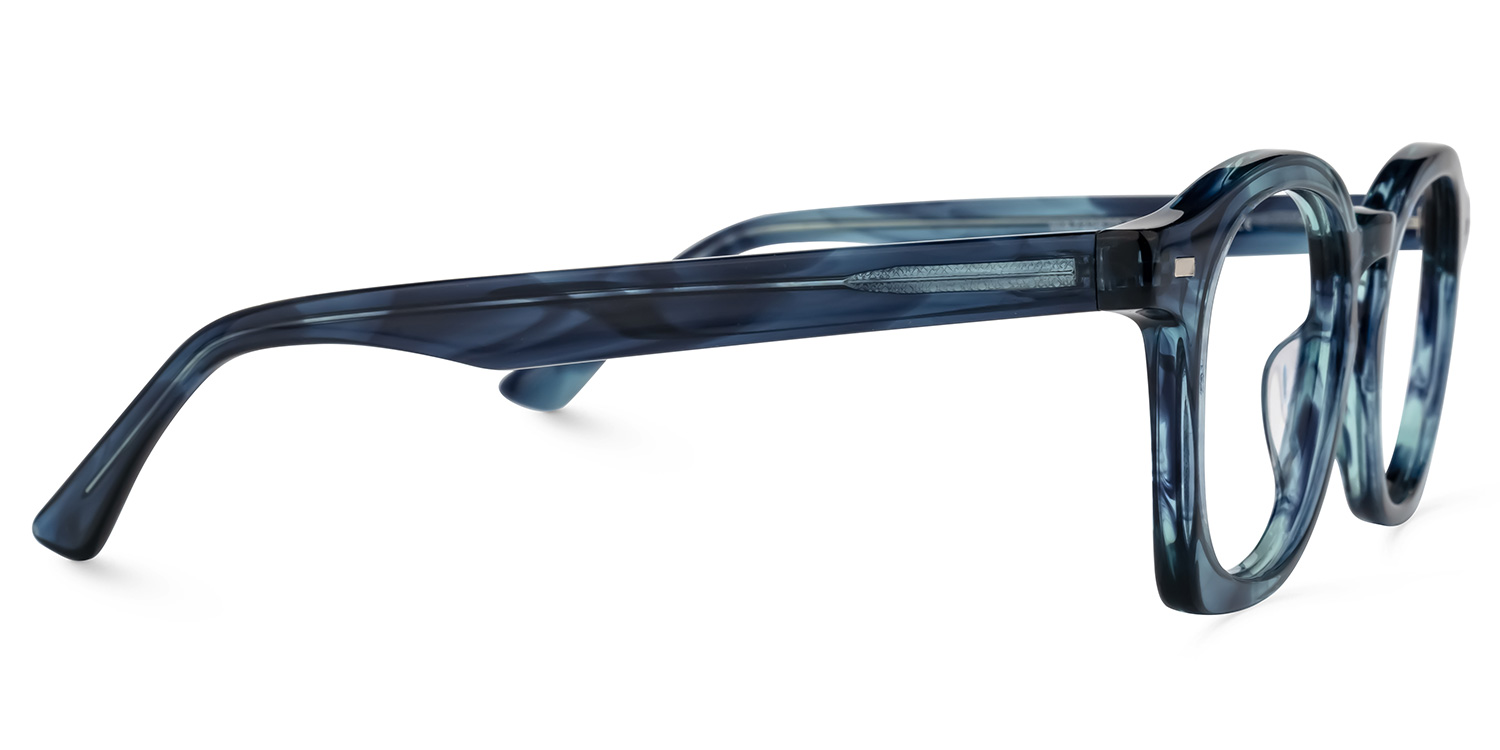 Natilus Round Blue Glasses | ZEELOOL UK2