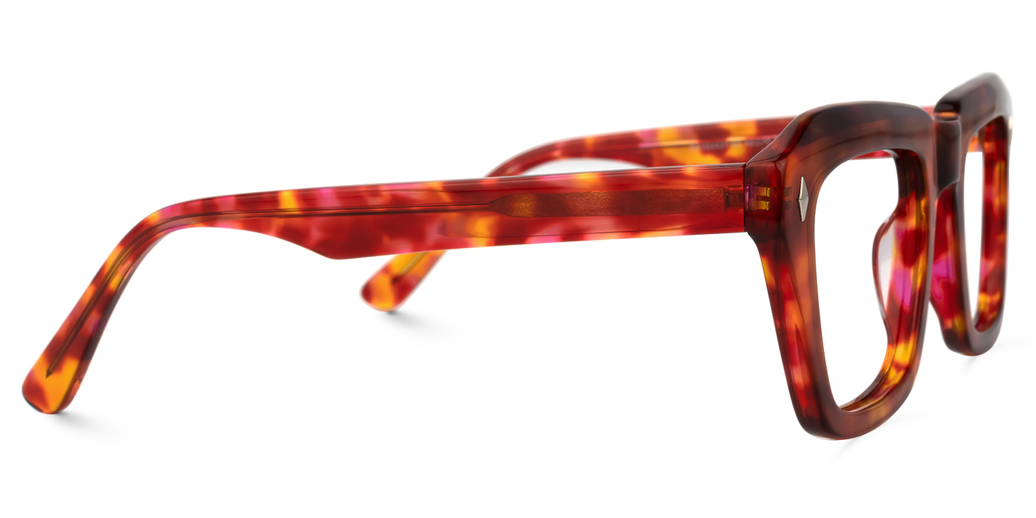 Aquino Square Red-Tortoise Glasses | ZEELOOL UK2