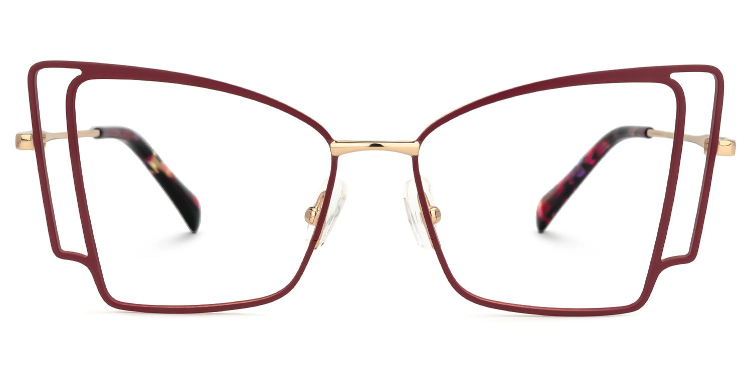 Tapacia Geometric Red Glasses | ZEELOOL UK0