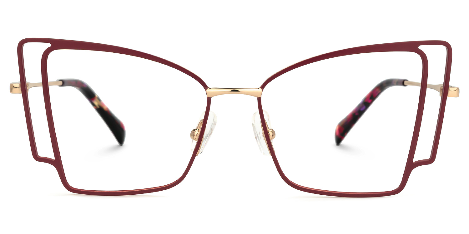 Tapacia Geometric Red Glasses | ZEELOOL UK0