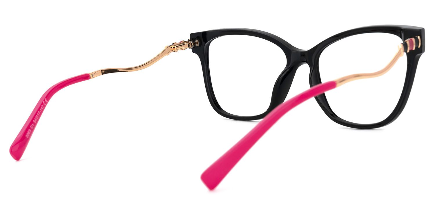 Stevens Cateye Black Glasses | ZEELOOL UK3