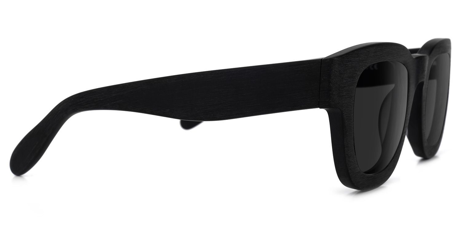 Jalitha Black Rectangle Polarized Sunglasses for Driving | ZEELOOL UK2
