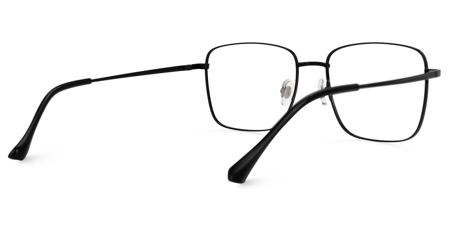 Earlene Square Black Glasses | ZEELOOL UK3