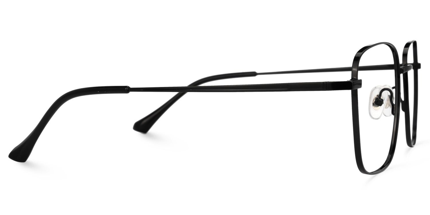 Earlene Square Black Glasses | ZEELOOL UK2