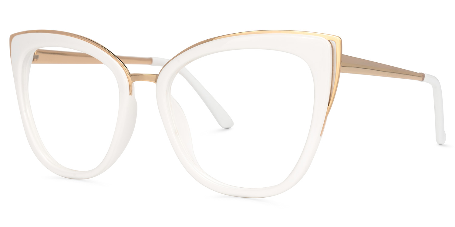Ruiz Cateye White Glasses | ZEELOOL UK1
