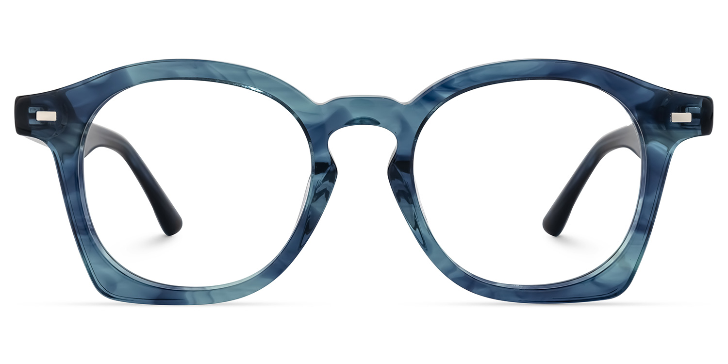 Natilus Round Blue Glasses | ZEELOOL UK0