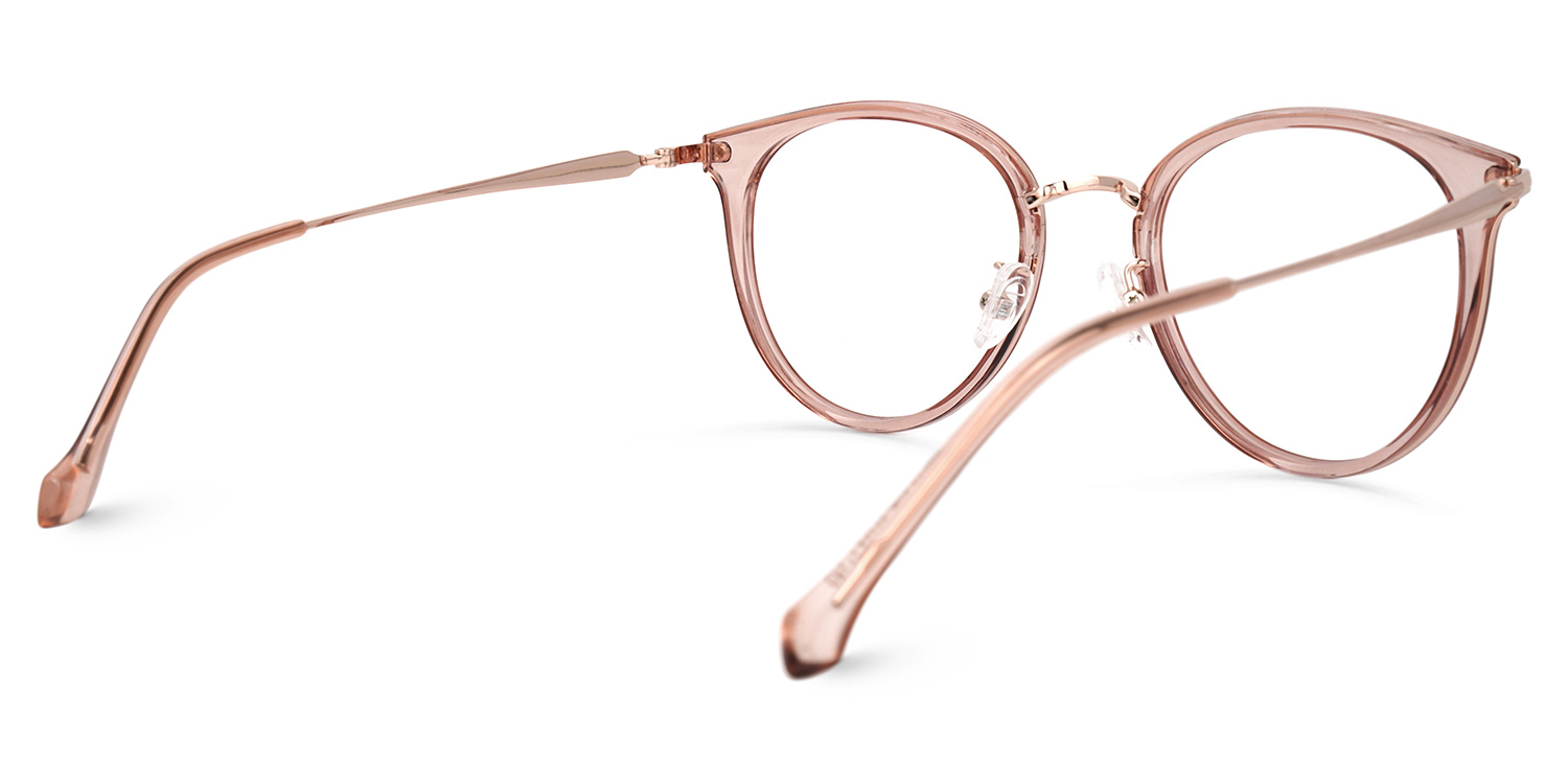 Yahaira Round Pink Glasses | ZEELOOL UK3