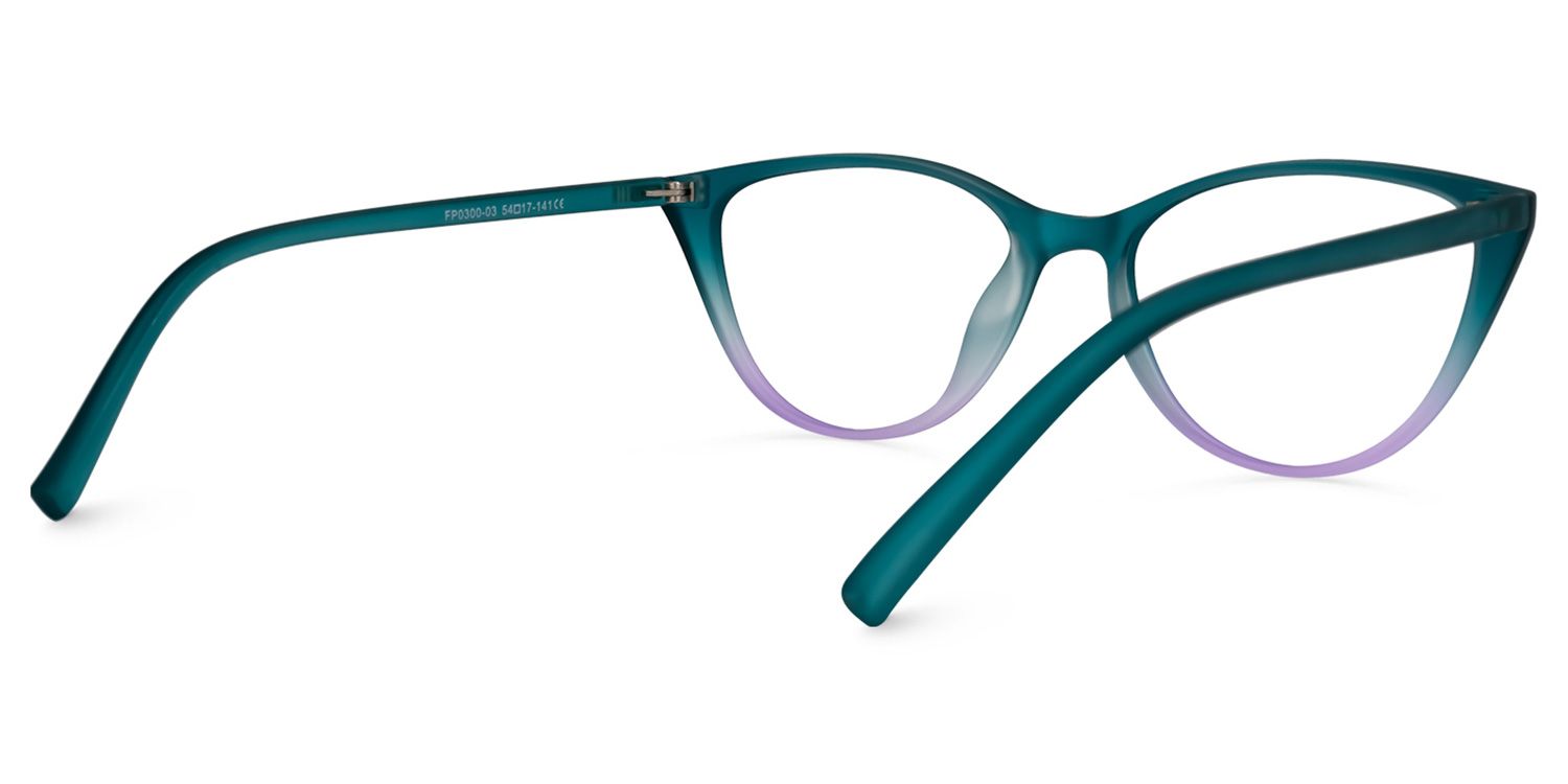 Lucy Cateye Green Glasses  | ZEELOOL UK3
