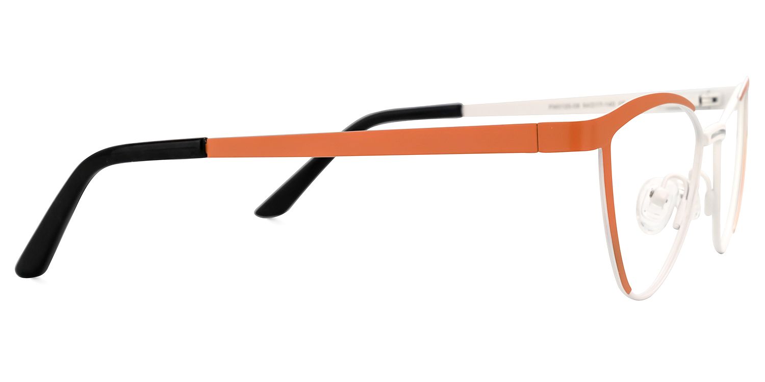 Sydney Cat Eye Orange Glasses | ZEELOOL UK2