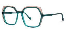 Chaniera Geometric Green Glasses1