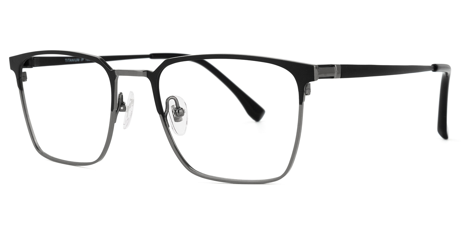 Khadajah Square Black-Gray Glasses | ZEELOOL UK1