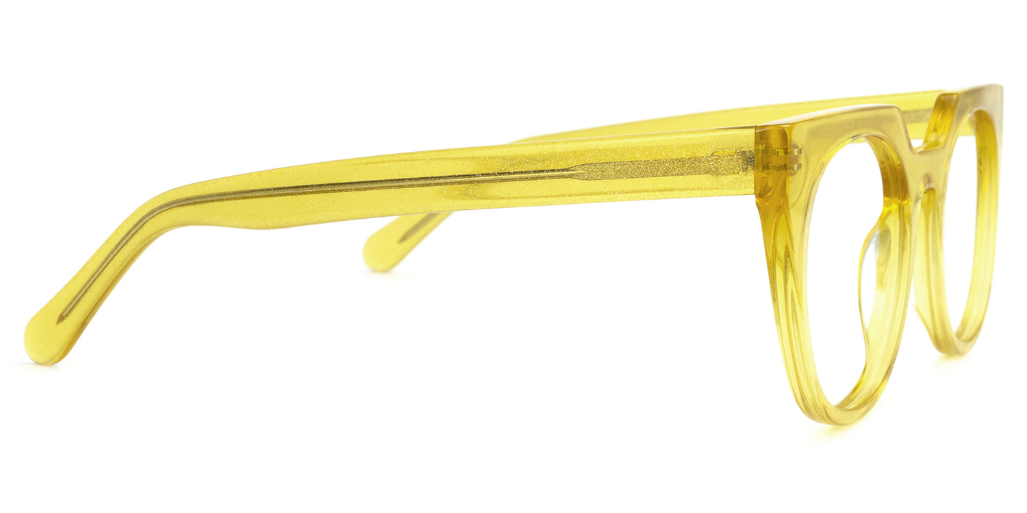 Lucie Cateye Yellow Glasses | ZEELOOL UK2