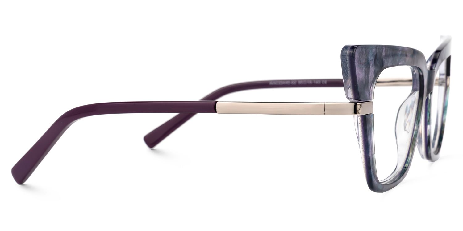 Dotson Cateye Purple-Gray Glasses | ZEELOOL UK2