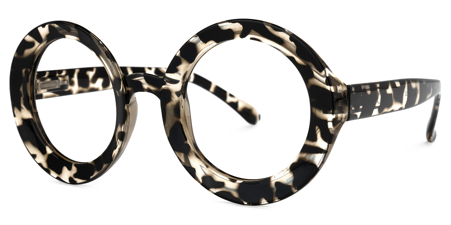 ZEELOOL Franca Round Dark-Tortoise Glasses