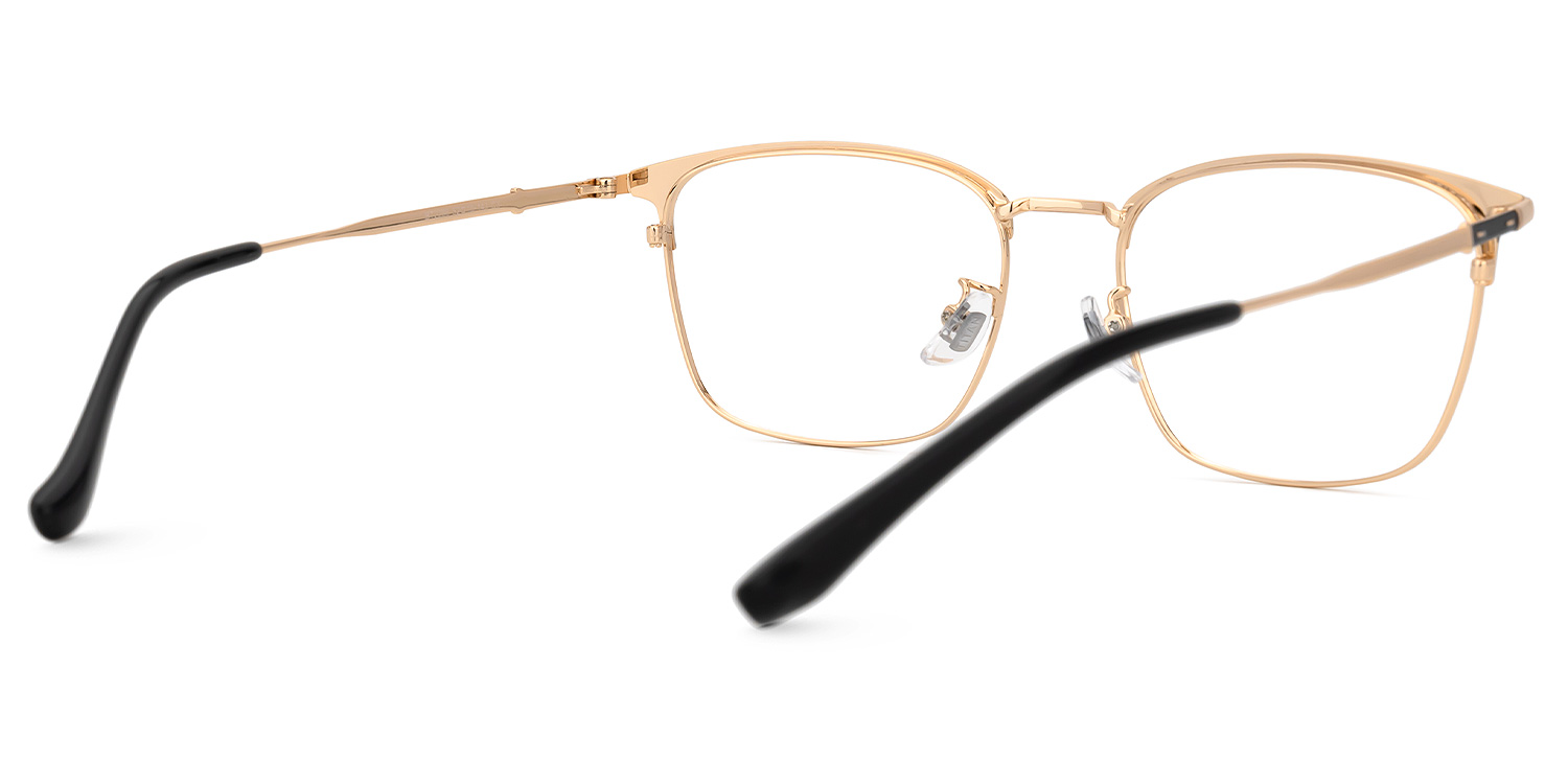 Stanage Browline Gold Glasses | ZEELOOL UK3