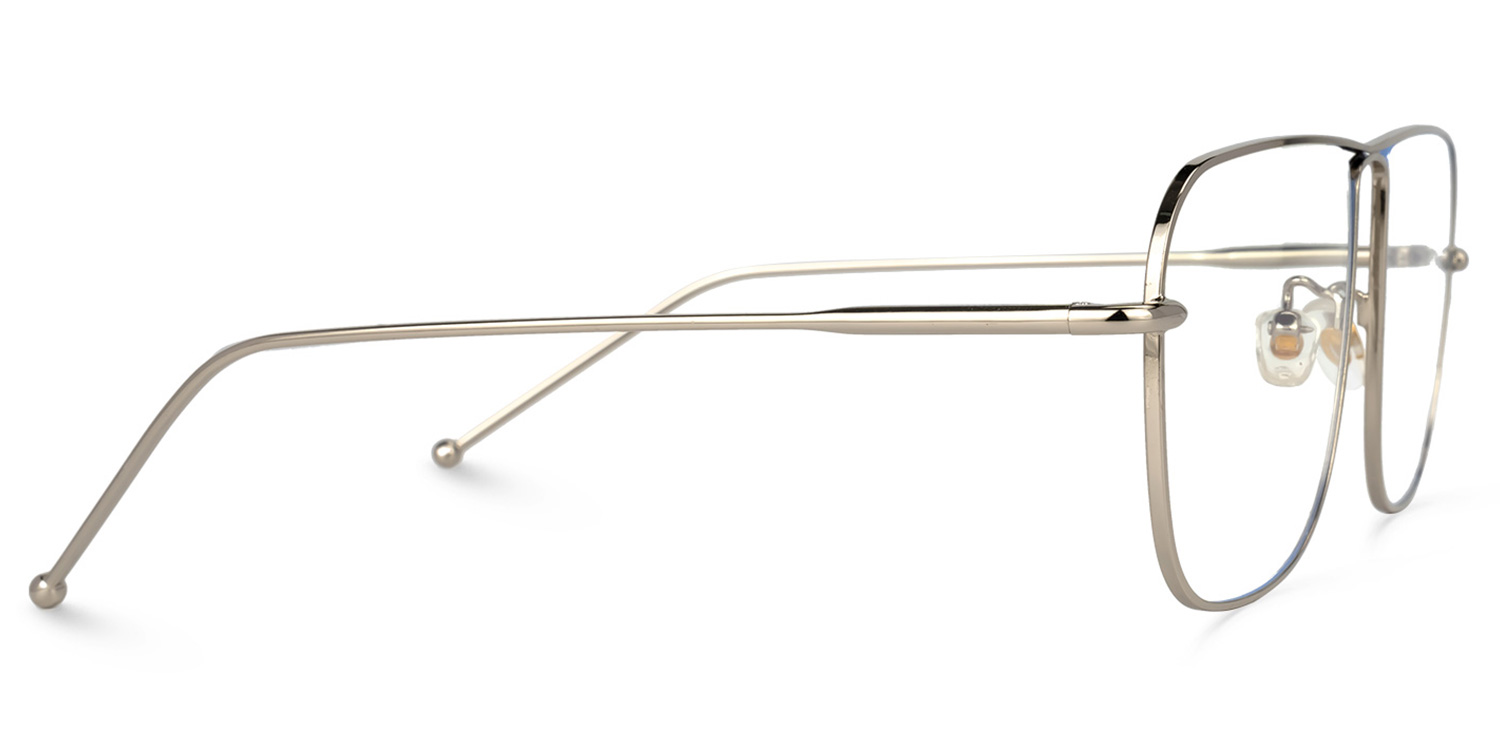 Jacqlyn Square Silver Glasses | ZEELOOL UK2