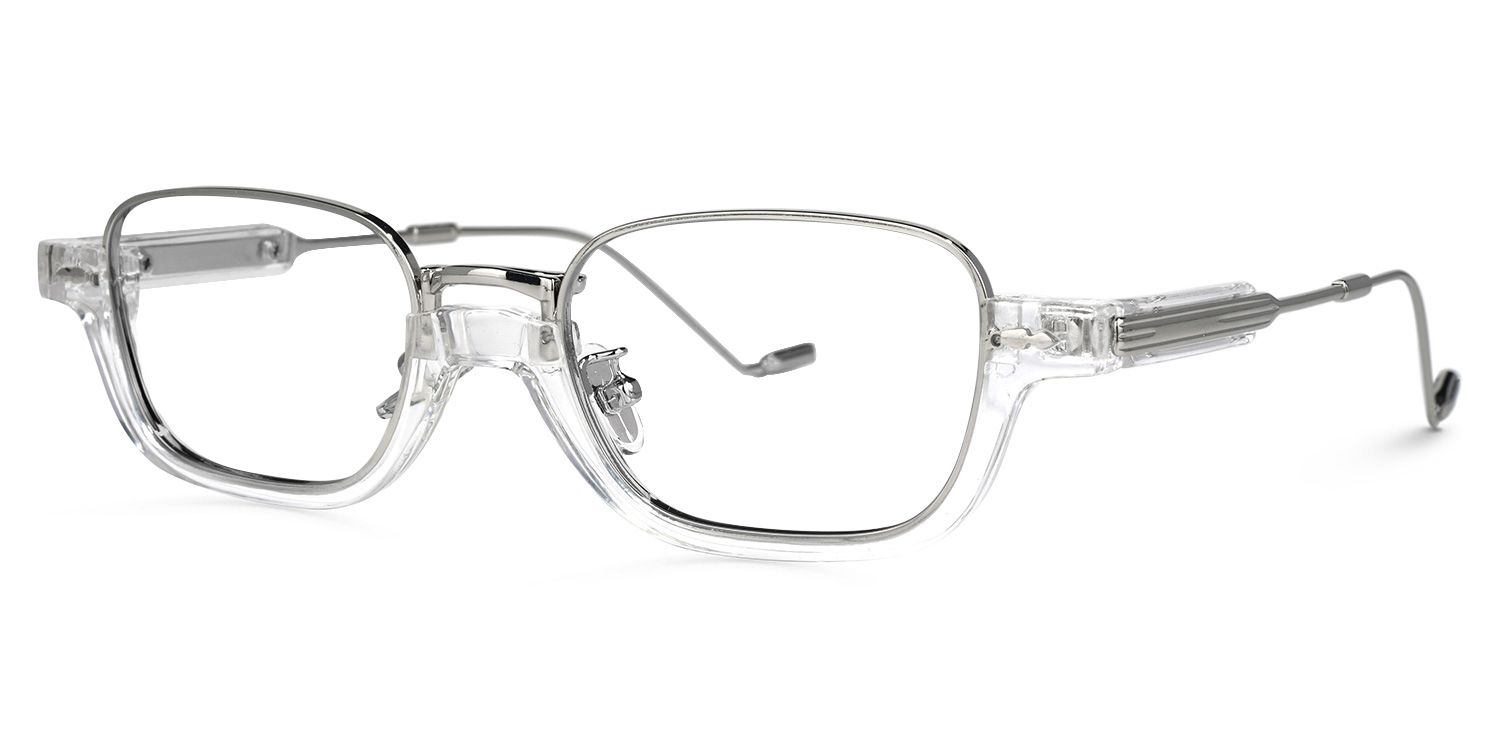 Coloow Rectangle Clear Glasses | ZEELOOL UK1