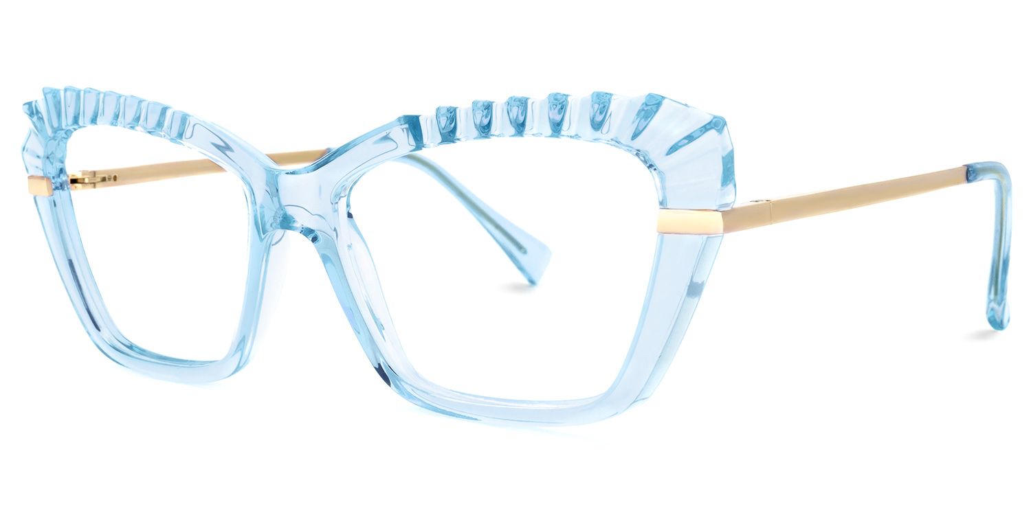Sophie Cateye Light-Blue Glasses | ZEELOOL UK1