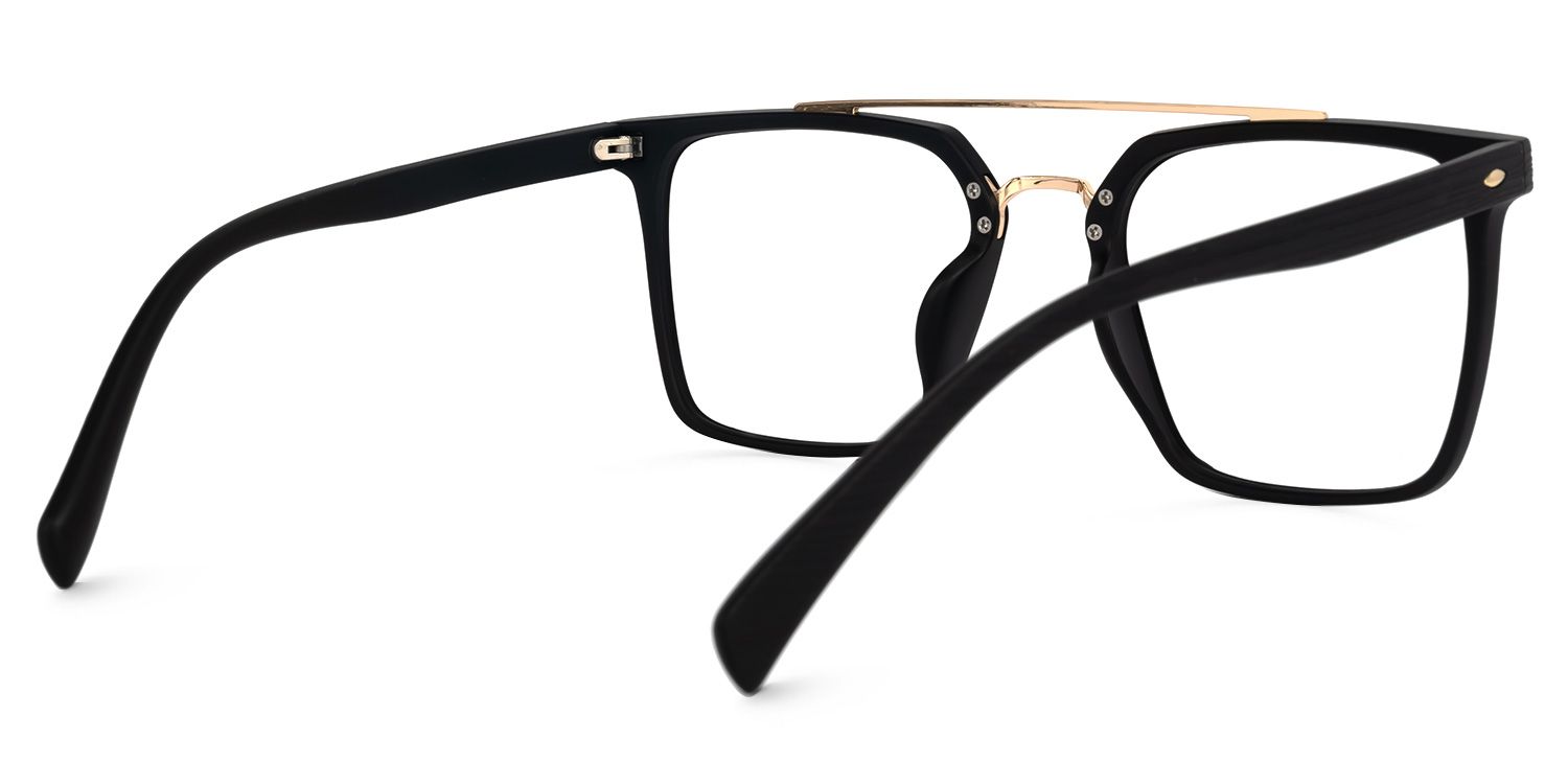 Shumac Square Black Glasses | ZEELOOL UK3