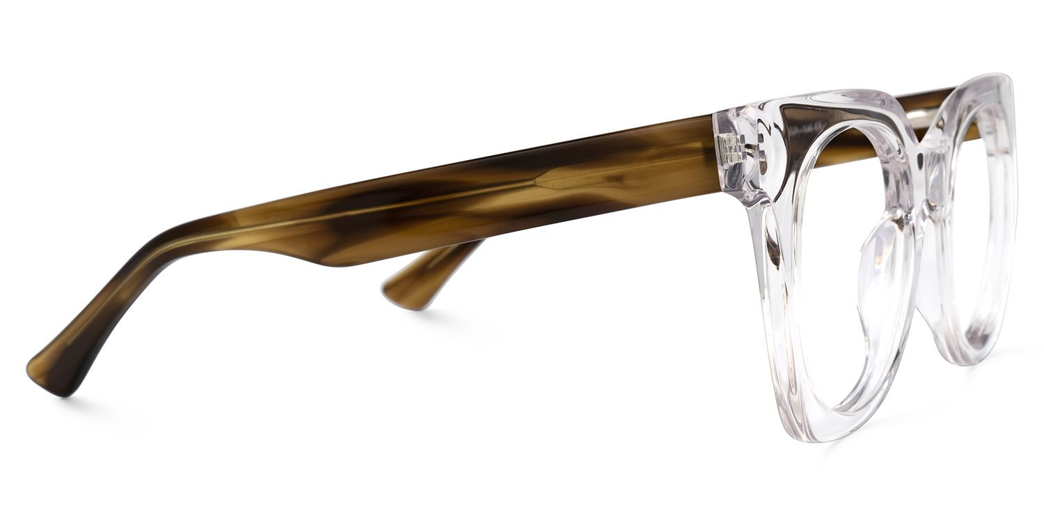 Leafy Square Clear Glasses | ZEELOOL UK2