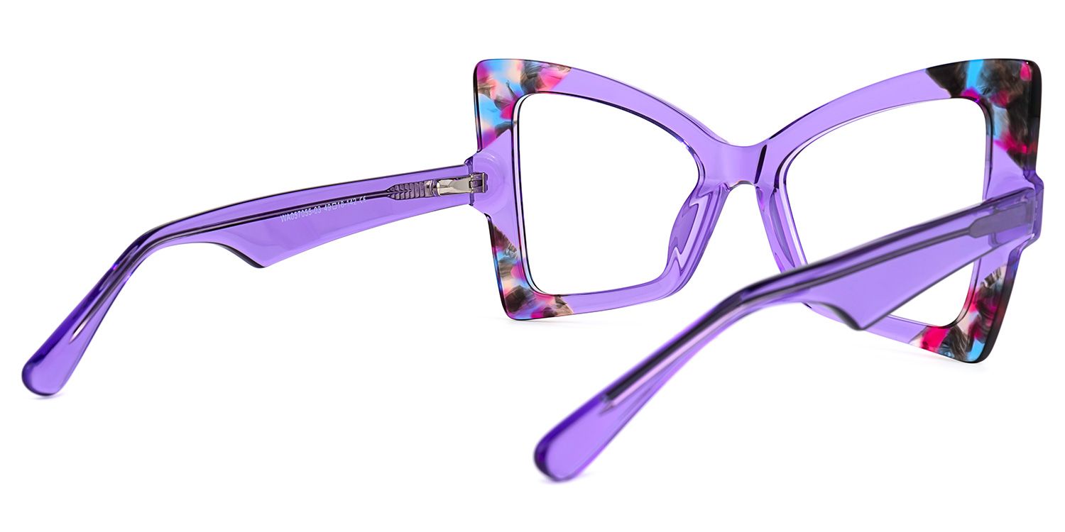 Joanie Geometric Purple Glasses | ZEELOOL UK3