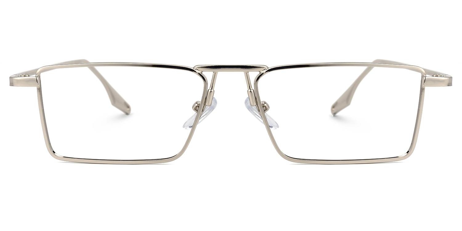 Mallet Rectangle Silver Glasses | ZEELOOL UK0