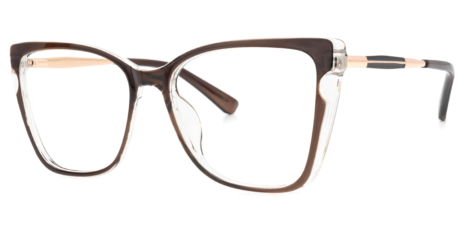 Shinault Cateye Brown Glasses | ZEELOOL UK1