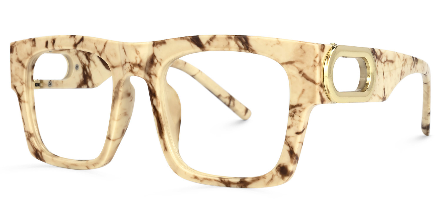 Suheil Square Beige Glasses | ZEELOOL UK1