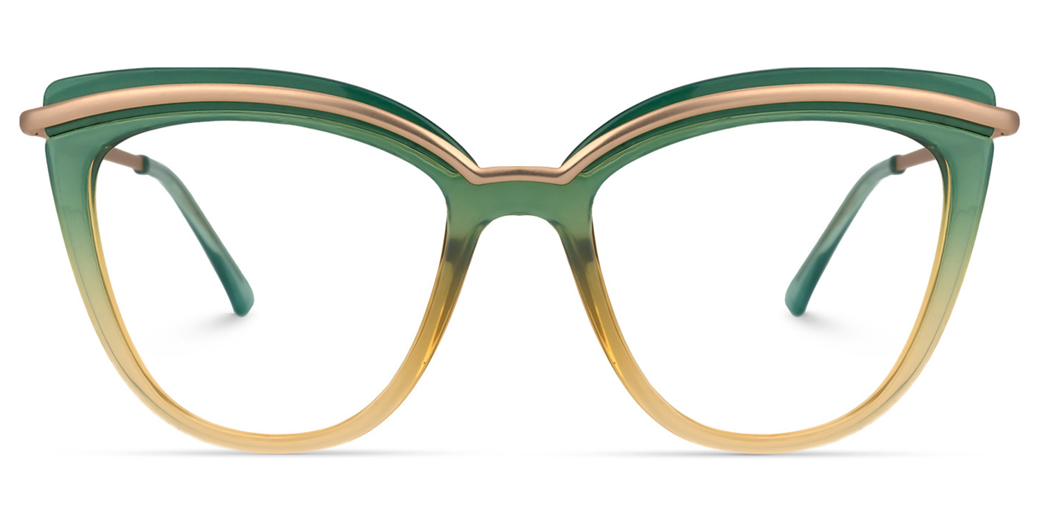 Wasiq Cateye Green Glasses | ZEELOOL UK0