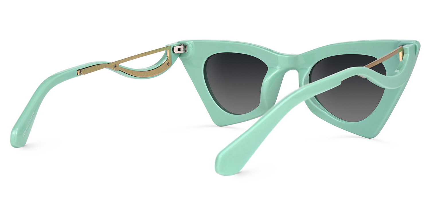 Stepp Geometric Green Sunglasses3