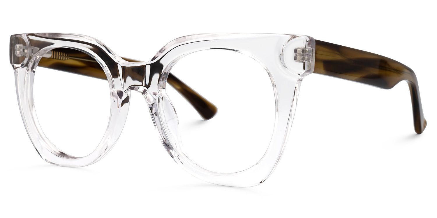 Leafy Square Clear Glasses | ZEELOOL UK1