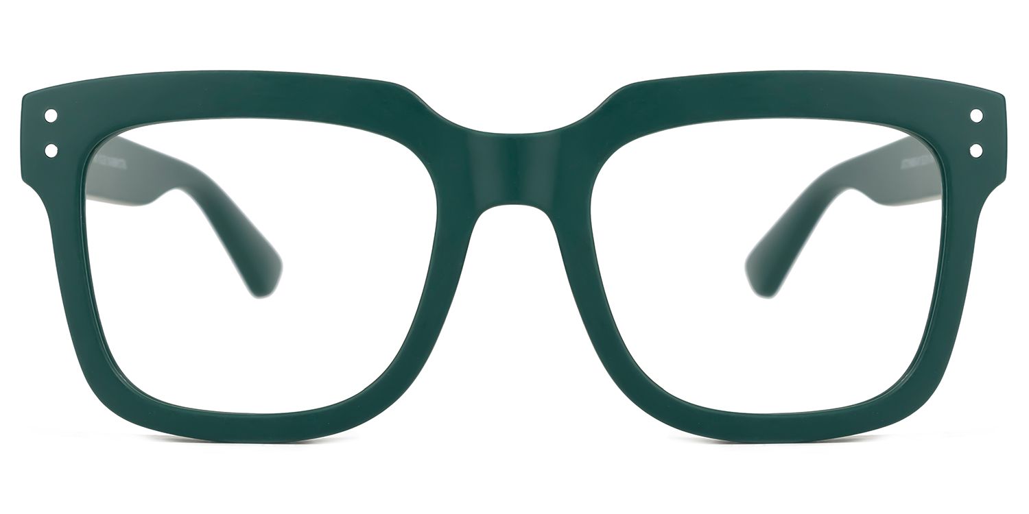 Liizbeett Square Eyeglasses with Dark Green Frames0