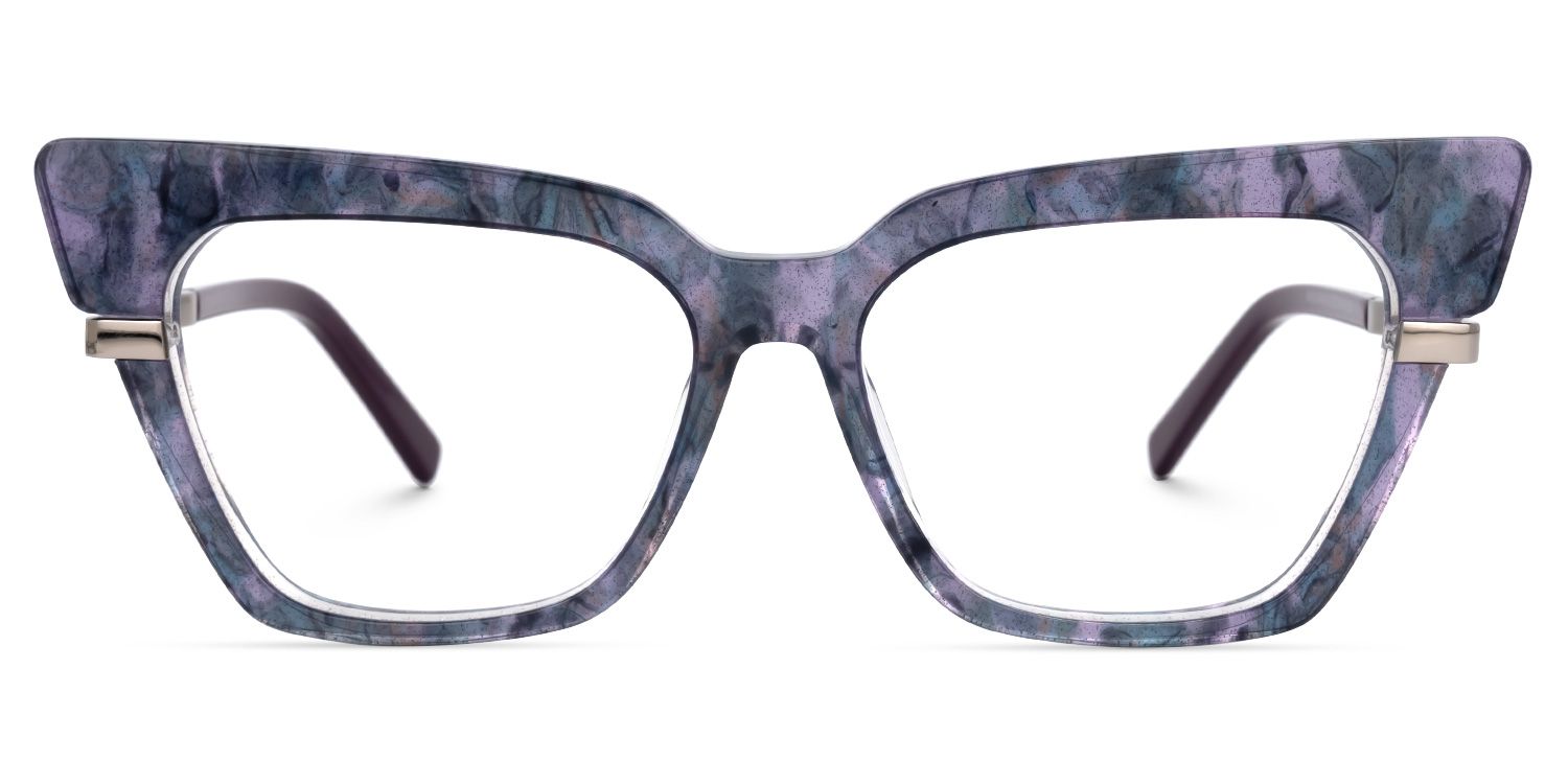 Dotson Cateye Purple-Gray Glasses | ZEELOOL UK0