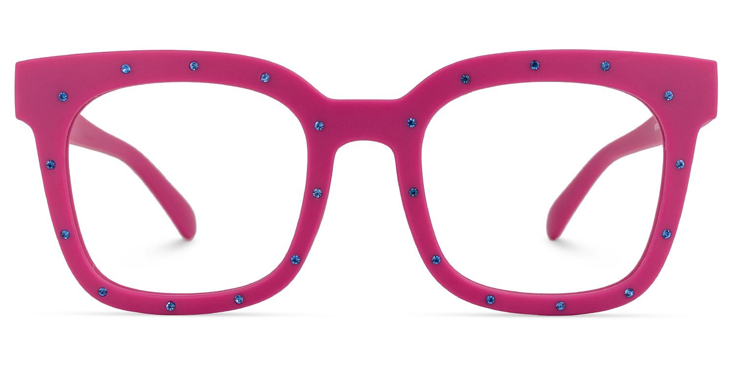 Eussub Square Bright-Pink Glasses | ZEELOOL UK0
