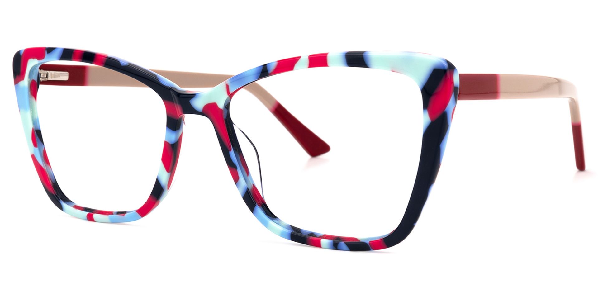 Fountain Cateye Black-Red Glasses | ZEELOOL UK1