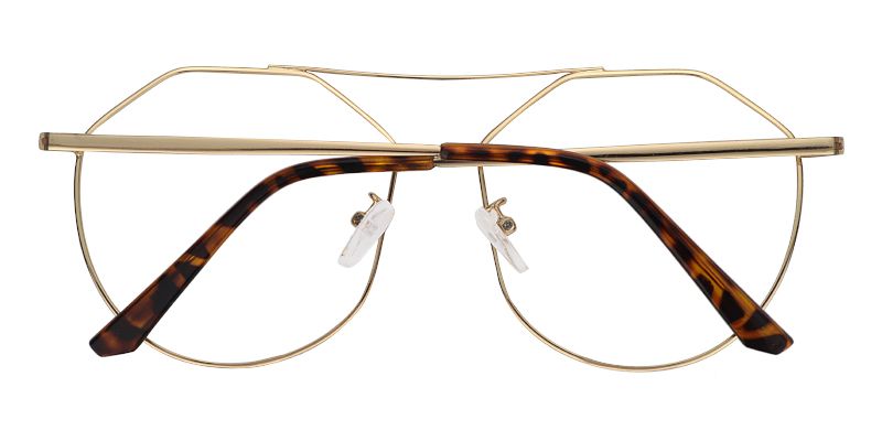 Zoe Geometric Gold Glasses | ZEELOOL UK4