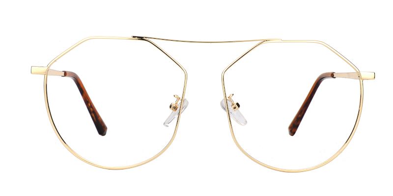 Zoe Geometric Gold Glasses | ZEELOOL UK0