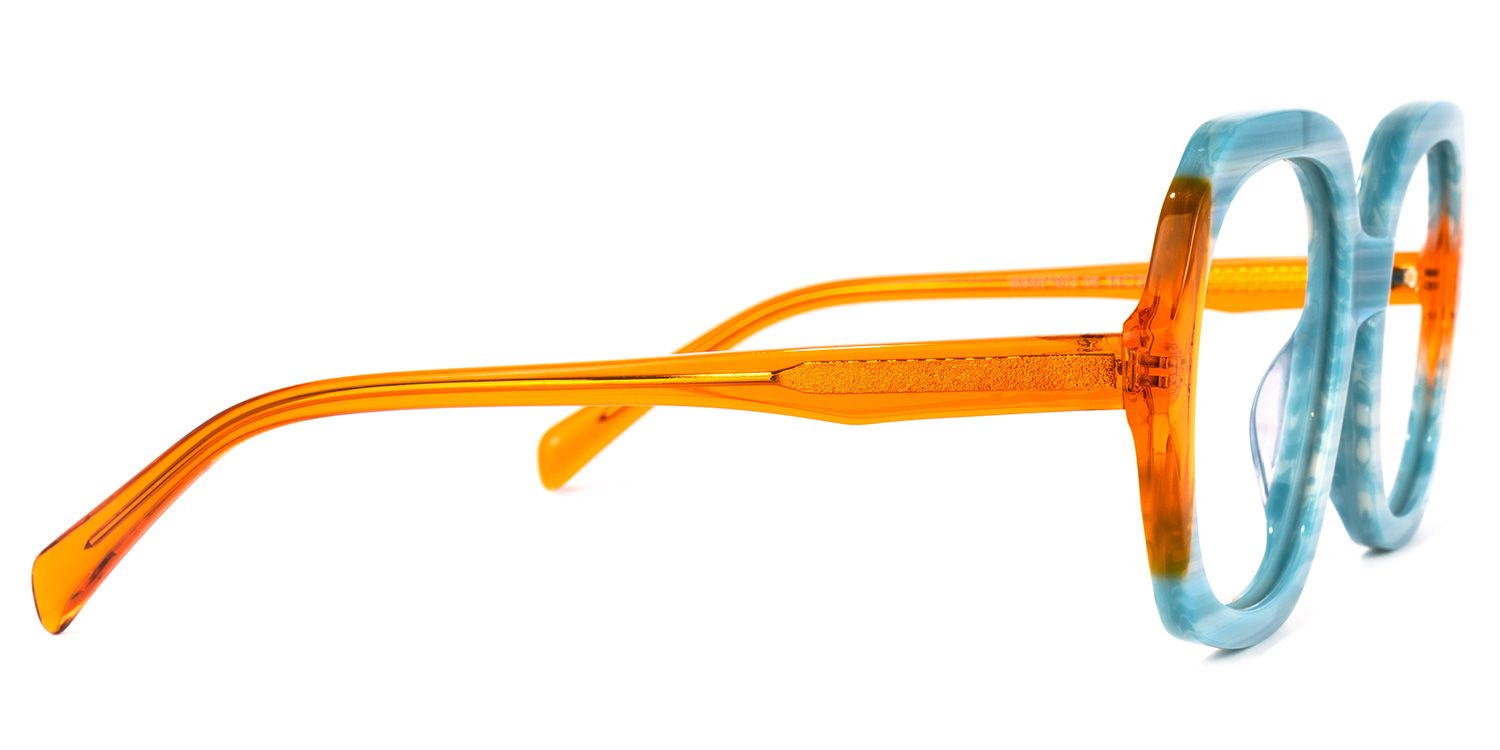 Raquell Square Blue Glasses | ZEELOOL UK2