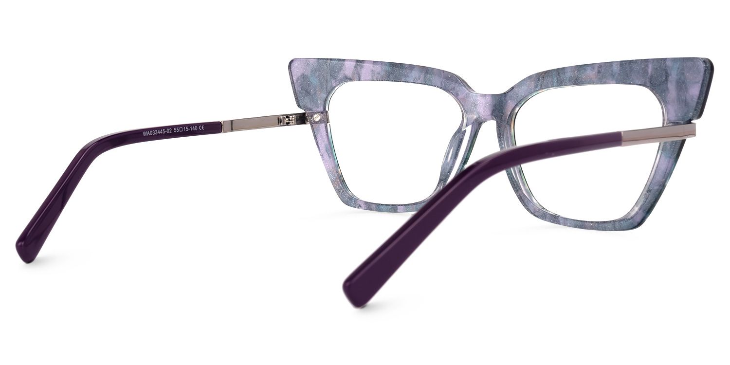 Dotson Cateye Purple-Gray Glasses | ZEELOOL UK3
