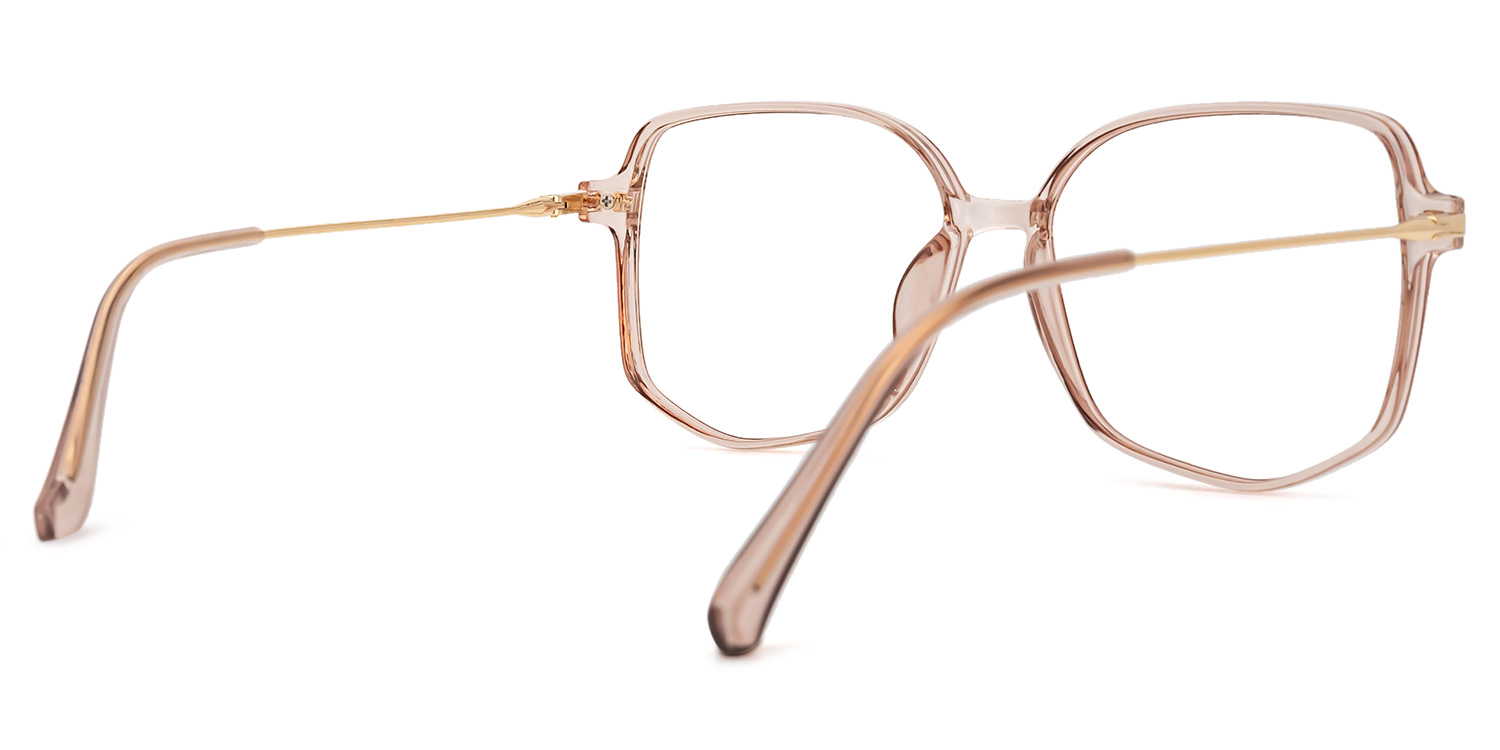 Payton Geometric Champagne Frame Glasses | ZEELOOL UK3