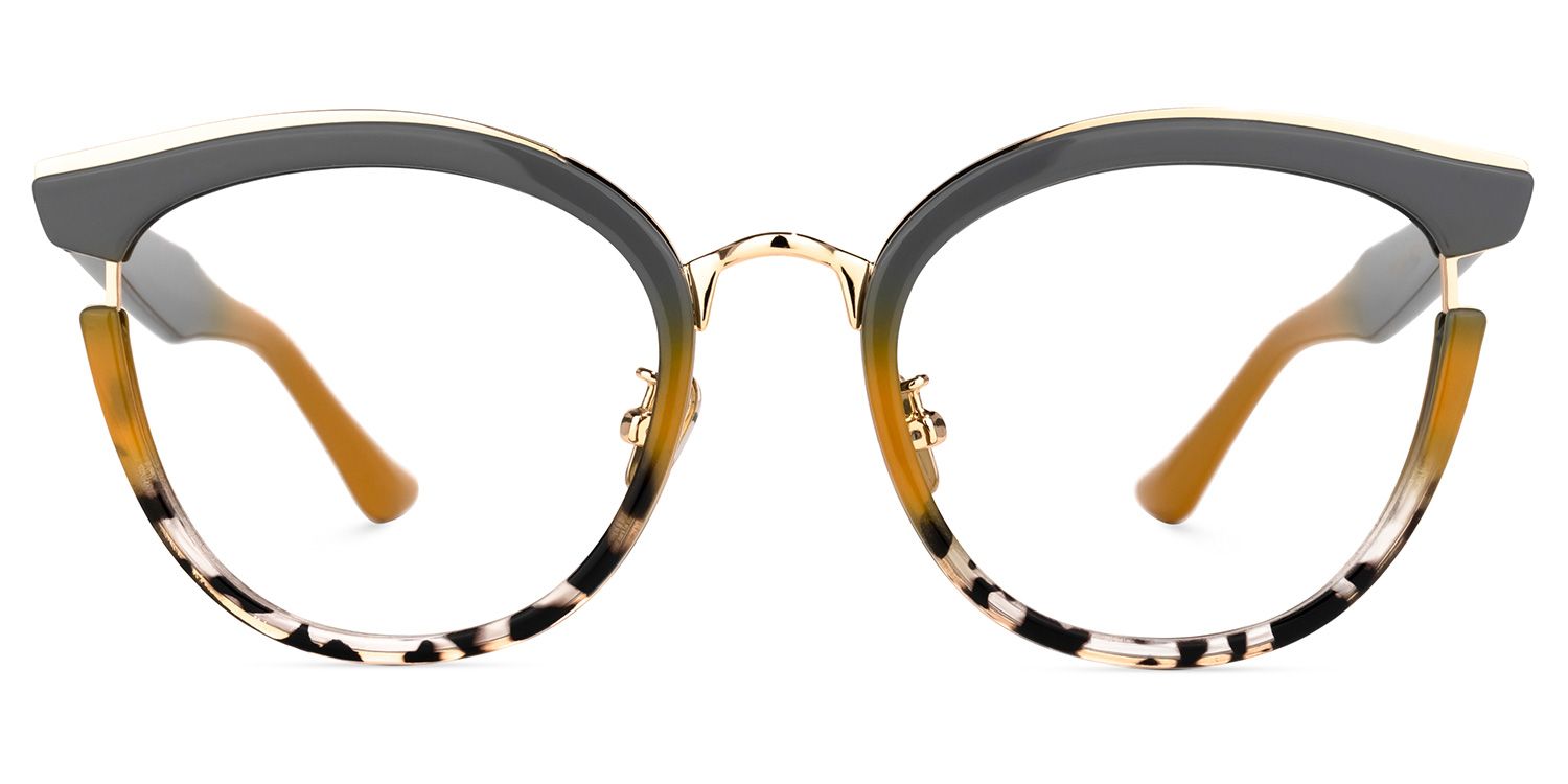 Laraine Cat Eye Gray Frame Glasses | ZEELOOL UK0